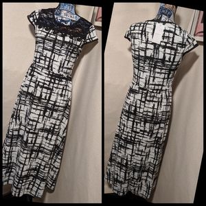 BEAUTIFUL LACE & FLORAL APPLIQUE DRESS